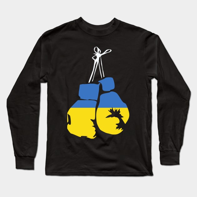 Ukrainian Boxing Gloves for Ukraine Boxing Fans Long Sleeve T-Shirt by Shirtttee